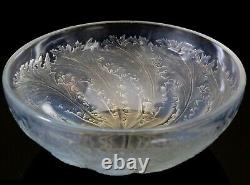 R LALIQUE -CHICOREE- FROSTED & OPALESCENT GLASS CENTREPIECE BOWL DISH VDA No 321
