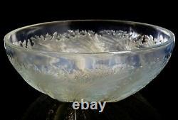 R LALIQUE -CHICOREE- FROSTED & OPALESCENT GLASS CENTREPIECE BOWL DISH VDA No 321