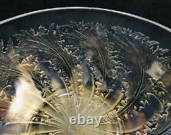 R LALIQUE -CHICOREE- FROSTED & OPALESCENT GLASS CENTREPIECE BOWL DISH VDA No 321