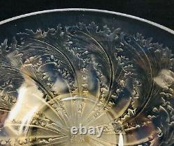 R LALIQUE -CHICOREE- FROSTED & OPALESCENT GLASS CENTREPIECE BOWL DISH VDA No 321