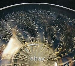 R LALIQUE -CHICOREE- FROSTED & OPALESCENT GLASS CENTREPIECE BOWL DISH VDA No 321