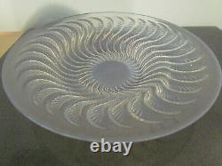 R Lalique Opalescent 10 Inch Actinia Crystal Bowl