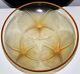 R Lalique Volubilis Bowl Yellow Opalescent Wheel Cut Signature 383