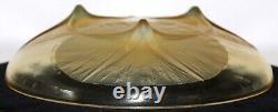 R Lalique Volubilis Bowl Yellow Opalescent Wheel Cut Signature 383