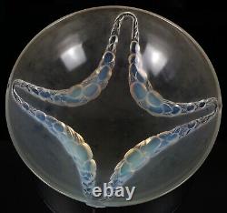 R Lalique -villeneuve- Large Frosted/opalescent Glass Centrepiece Bowl Dish 402