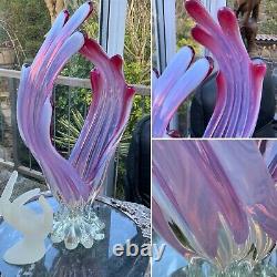 Rare 16 Murano Opaline Alabastro Art Glass Sculpture Toso Seguso Praying Hands