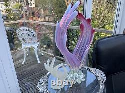 Rare 16 Murano Opaline Alabastro Art Glass Sculpture Toso Seguso Praying Hands