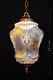 Rare 1920s French Louis Xiv Versailles Style Moulded Opalescent Glass Lantern