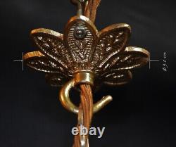 Rare 1920s French Louis XIV Versailles Style Moulded opalescent glass Lantern