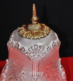 Rare 1920s French Louis XIV Versailles Style Moulded opalescent glass Lantern