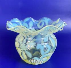 Rare Antique 1890's Richardson Art-Nouveau Opalescent Art Glass Vase