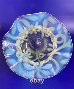 Rare Antique 1890's Richardson Art-Nouveau Opalescent Art Glass Vase