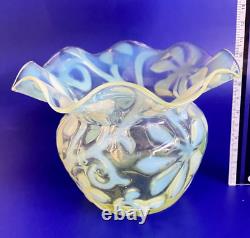 Rare Antique 1890's Richardson Art-Nouveau Opalescent Art Glass Vase