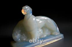 Rare Art Deco Sabino Opalescent Glass Sculpture