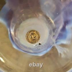 Rare Beautiful L. C. TIFFANY Art Glass Opalescent Pink Tulip Vase Labeled Signed