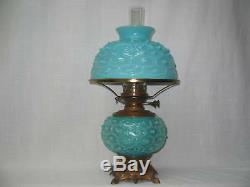 Rare Blue Opalescent Art Glass Gwtw Mikado Design