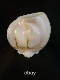 Rare Fenton Opalescent Nautilus Sea Horse Snail Vase 242/250