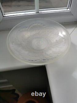 Rare French Sevres Art Deco Arches Opalescent Glass Bowl By J Landier C1930's