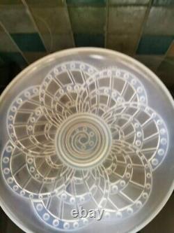 Rare French Sevres Art Deco Arches Opalescent Glass Bowl By J Landier C1930's