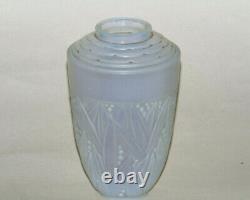 Rare Marius SABINO Signed Opalescent Glass Vase Eucalyptus 7098 French Art Deco