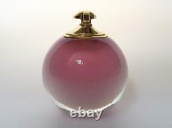 Rare Pink Opalescent Archimede Seguso Murano Glass Gold Bowl or lighter