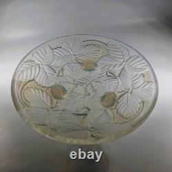 Rare Strawberry Charger Arrers 1930s Art Deco Opalescent Glass Dish From France