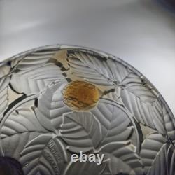 Rare Strawberry Charger Arrers 1930s Art Deco Opalescent Glass Dish From France