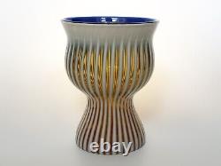 Rare Vintage Art glass Vase Murano Style sculpture vase Opalescent Blown Glass