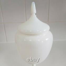 Rare vtg Rupel Boom opalescent art glass jar apothecary hand blown 1960s Belgium