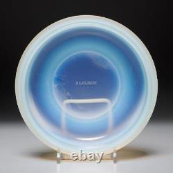 Rene Lalique Art Deco Nouveau Opalescent Blue Bowl Vanity Dresser Box NO LID