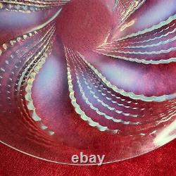 Rene Lalique Fleuron Floret Pattern Opalescent glass Plate dating to 1935