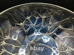 Rene Lalique France 1921 Gui Mistletoe Opalescent Bowl 8 1/8 Model 3224