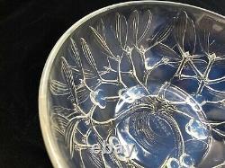 Rene Lalique France 1921 Gui Mistletoe Opalescent Bowl 8 1/8 Model 3224