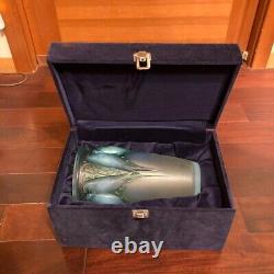 Rene Lalique (France) Ceylan Vase 1924- Opalescent Green Patina 9.5in with Box