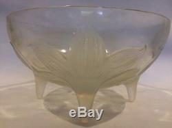 Rene Lalique Lys Opalescent Art Glass Bowl Circa 1924