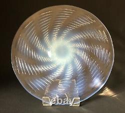 Rene Lalique Ondes 11 Spiral Opalescent Plate