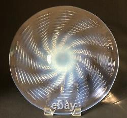 Rene Lalique Ondes 11 Spiral Opalescent Plate