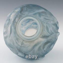 Rene Lalique Opalescent Cerulean Blue Stained Formose Vase Designed 1924