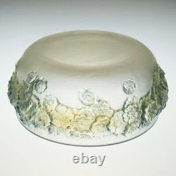 Rene Lalique Opalescent Frosted and Blue Stained Primeveres Bowl Designed 1930