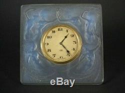 René Lalique Opalescent Glass'Naiades' Clock