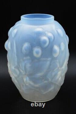 Rene Lalique Original Opalescent Vase With Grapes