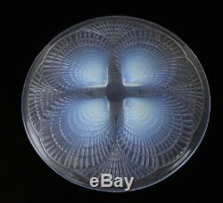 Renee Lalique Coquilles Shells Opaline Art Glass Footed Plate c1920, 7.875