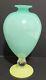 Robin Mix Veronese Opaline And Chartreuse Art Glass Vase Signed 10 Tall