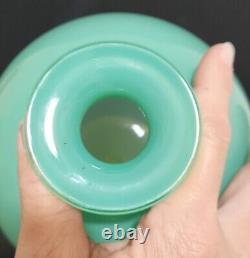 Robin Mix Veronese Opaline and Chartreuse Art Glass Vase Signed 10 Tall