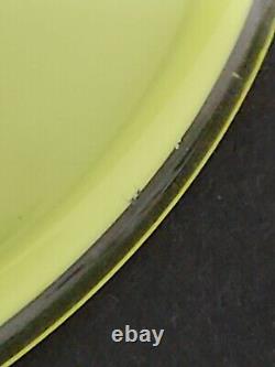 Robin Mix Veronese Opaline and Chartreuse Art Glass Vase Signed 10 Tall