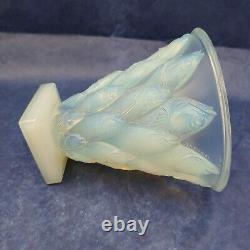 SABINO Paris Fish Poissons Art Opalescent Glass Vase see video