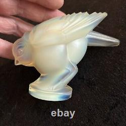 Sabino Art Deco Bird France Opalescent Art Glass Moulded Stunning Rare