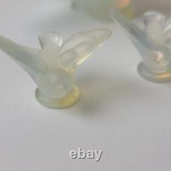 Sabino Flock of 5 Sparrows Birds Opalescent Art Glass France 1 2.5 Figurines