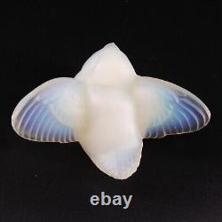 Sabino France Art Glass Opalescent Crystal Teasing Bird Wings Up Figurine