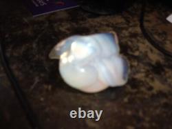 Sabino France small fledgling bird/ sparrow, signed, opalescent colour